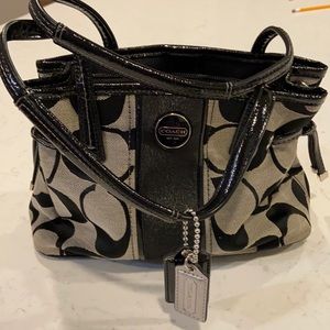 Coach gray and black small purse